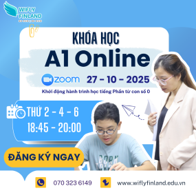 Học tiếng Phần online – Khóa A1 khai giảng 27/10/2025 cùng Wifly Finland