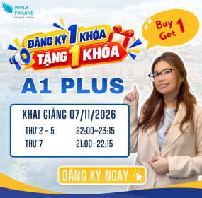 Học Tiếng Phần Lan Online Wifly - Kho&aacute; A1 PLUS Khai Giảng 07/11/2026