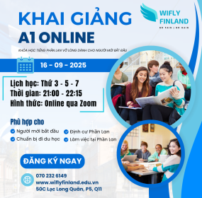 Khai Giảng Khóa Học Tiếng Phần Lan A1 Online – 16/09/2025 
