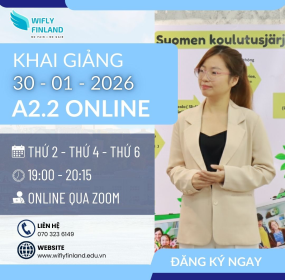 Học Tiếng Phần Lan Online Kho&aacute; A2.2 - Khai Giảng 30/01/2026