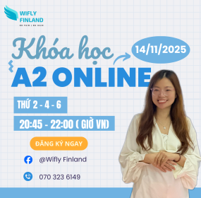 Khóa học tiếng Phần Lan online A2 khai giảng 14/11/2025