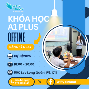Khóa học tiếng Phần Lan Offline A1 ngày 13/10/2025 – Học tiếng Phần Lan offline tại TPHCM cùng Wifly Finland