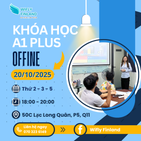 Khóa học tiếng Phần Lan Offline A1 ngày 20/10/2025 – Học tiếng Phần Lan offline tại TPHCM cùng Wifly Finland