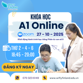 Học tiếng Phần online – Khóa A1 khai giảng 27/10/2025 cùng Wifly Finland