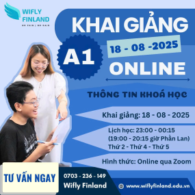 KHAI GIẢNG KHÓA TIẾNG PHẦN LAN A1 ONLINE – PHIÊN BẢN “CÚ ĐÊM” NGÀY 18/08/2025