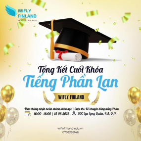 Niềm vui và thành công – Lễ tổng kết khóa học tiếng Phần Lan tại Wifly