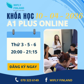 Học Tiếng Phần Lan Online - Kho&aacute; A1 PLUS Khai Giảng 10/04/2026