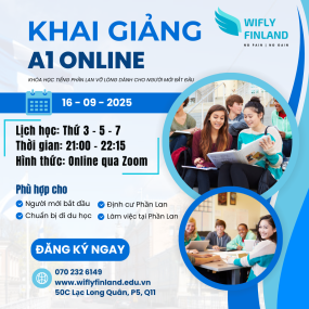 Khai Giảng Khóa Học Tiếng Phần Lan A1 Online – 16/09/2025 