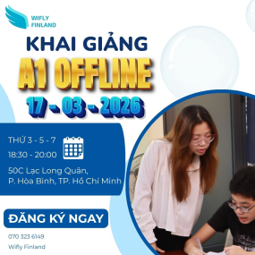 Học Tiếng Phần Lan Offline - Kho&aacute; A1 Khai Giảng 17/03/2026