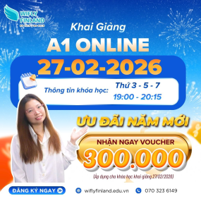 Học Tiếng Phần Lan Online Kho&aacute; A1 - Khai giảng 27/02/2026