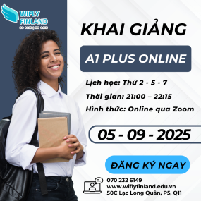 Khai giảng khóa học tiếng Phần Lan A1 Plus Online–05/09/2025