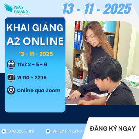 Khai giảng khóa học tiếng Phần Lan online A2 13/11/2025