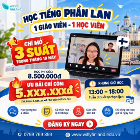 Kh&oacute;a Học Tiếng Phần Lan 1:1 Từ Cơ Bản Đến N&acirc;ng Cao