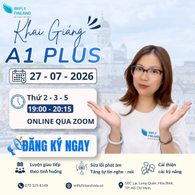 Học Tiếng Phần Lan Online Wifly - Kho&aacute; A1 PLUS Khai Giảng 27/07/2026