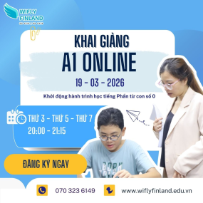 Học Tiếng Phần Lan Online - Kho&aacute; A1 Khai Giảng 19/03/2026