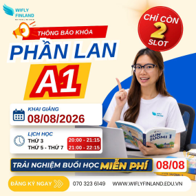 Học Tiếng Phần Lan Online Wifly - Kho&aacute; A1 Khai Giảng 08/08/2026