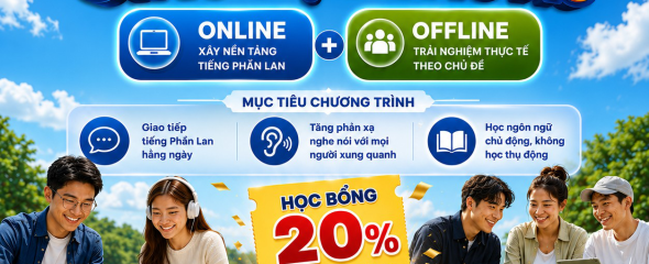 Kh&oacute;a học đặc biệt m&ugrave;a h&egrave; 2026: Học tiếng Phần Lan theo gi&aacute;o dục Bắc &Acirc;u
