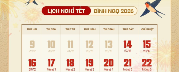 LỊCH NGHỈ TẾT WIFLY 2026