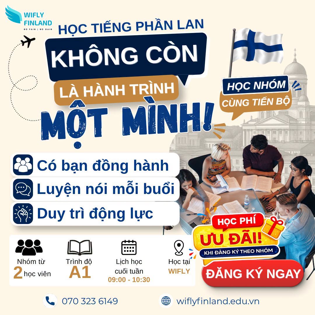 học tiếng Phần Lan theo nhóm Wifly Finland
