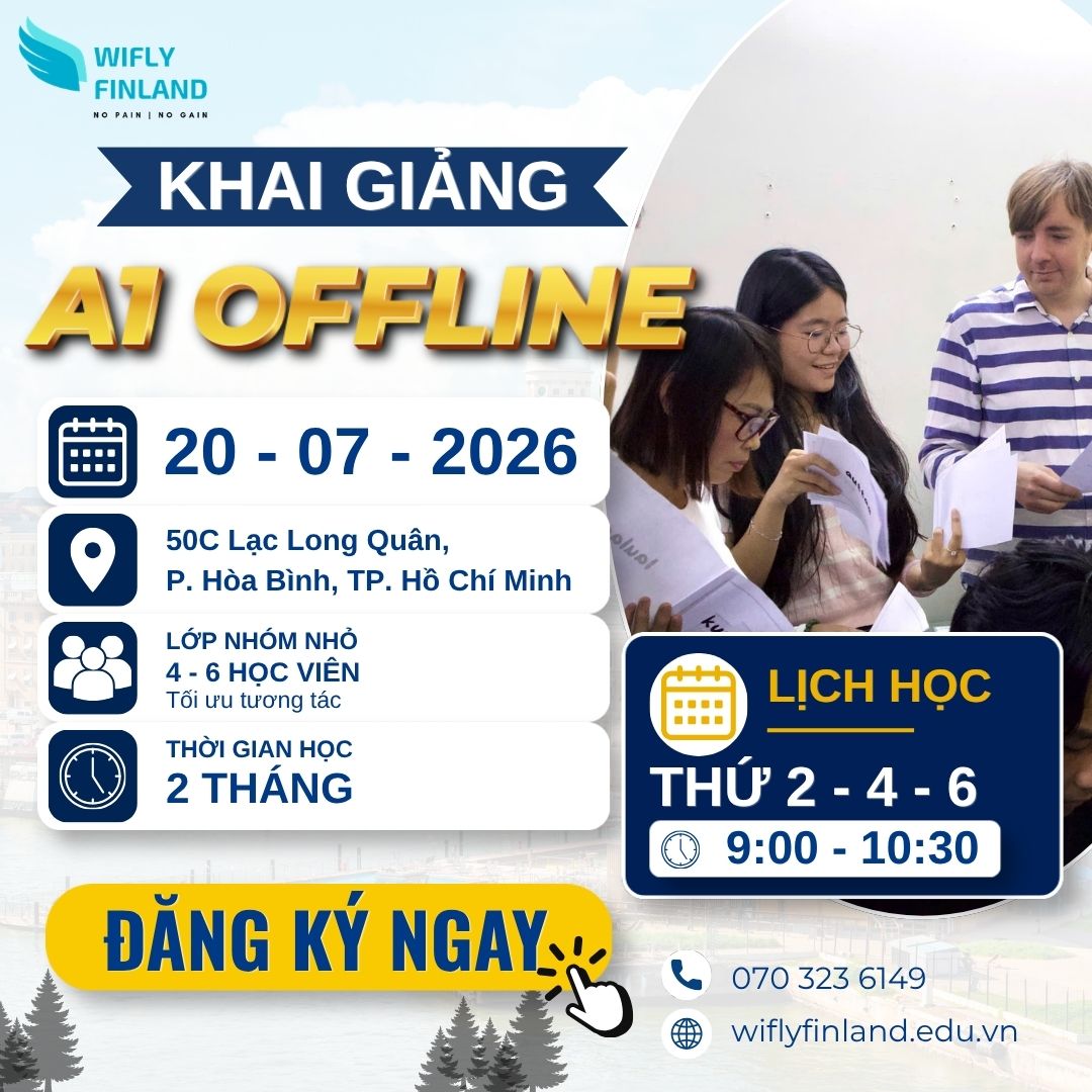 khai giảng khóa học tiếng Phần Lan tại TP.HCM 20-07-2026