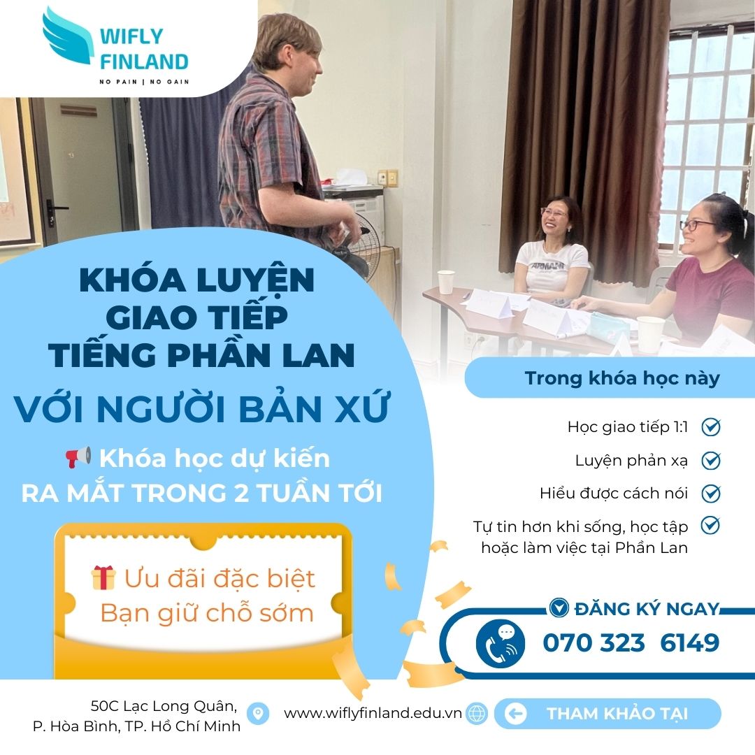 học tiếng Phần Lan tại Wifly - Giao tiếp với người bản xứ.