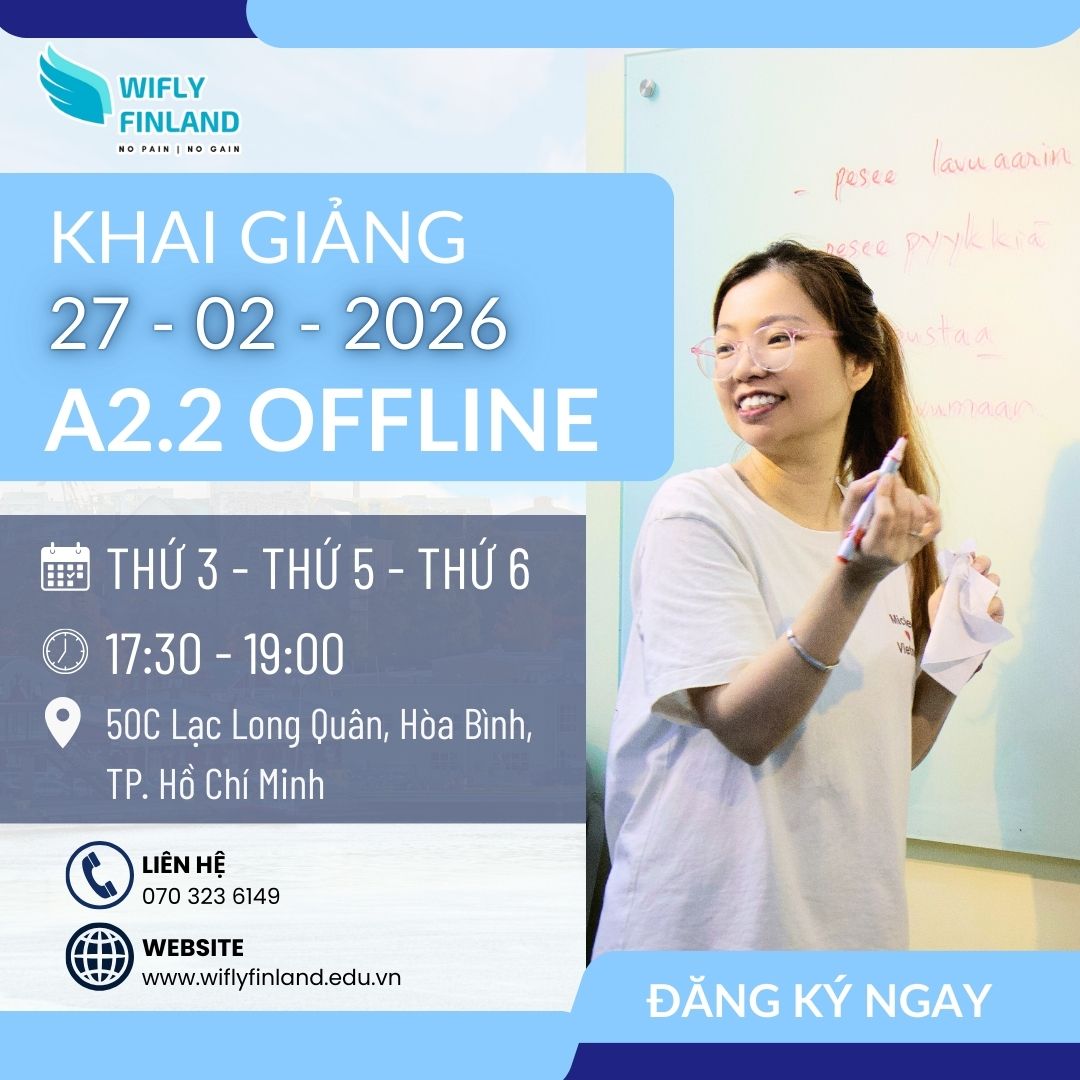 khoa học tiếng Phần Lan OFFLINE A2.2 2026
