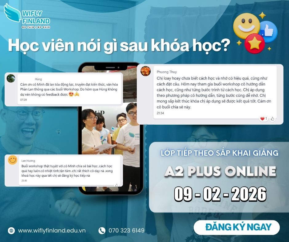 khóa học tiếng Phần Lan kết thúc 2026