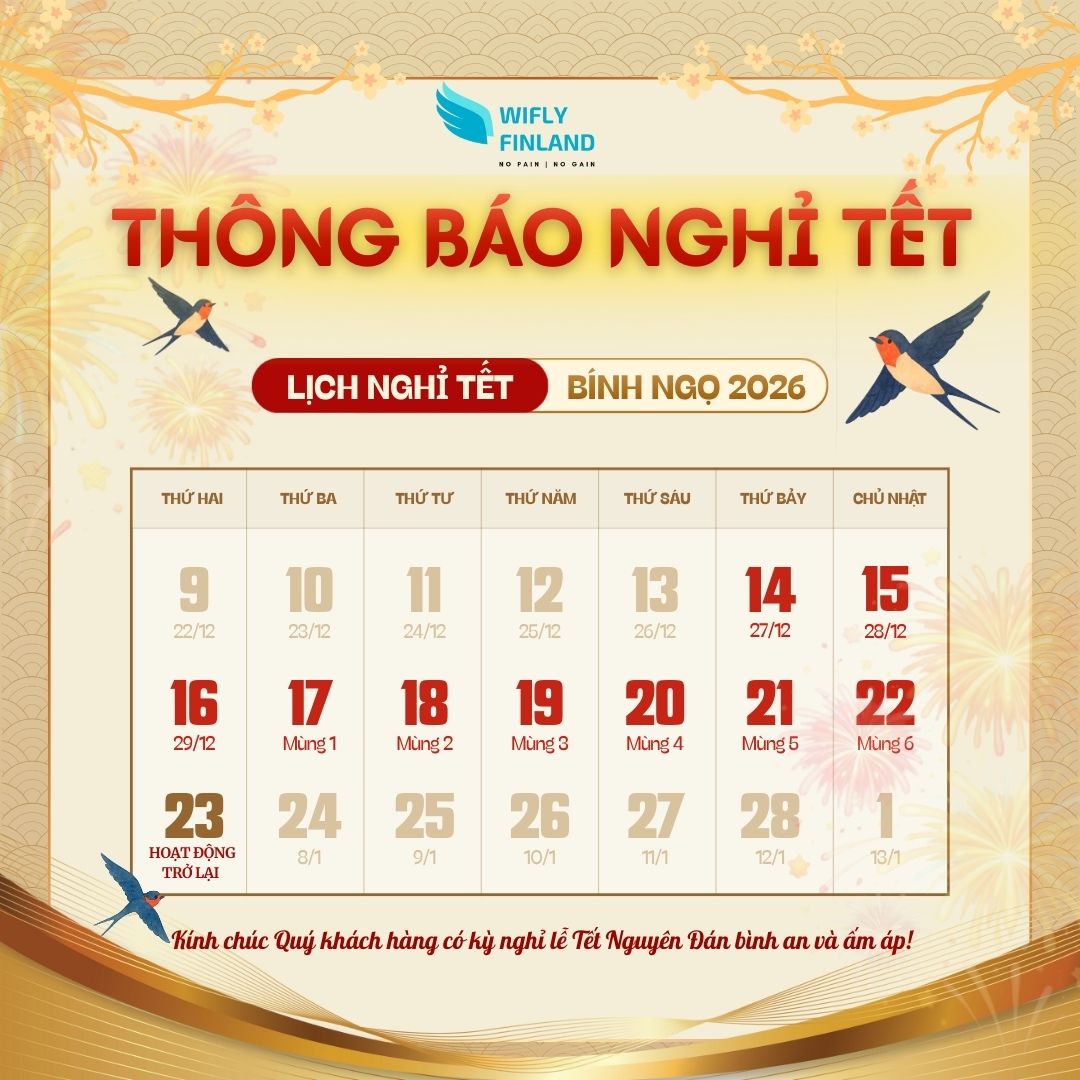 LỊCH NGHỈ TẾT WIFLY 2026