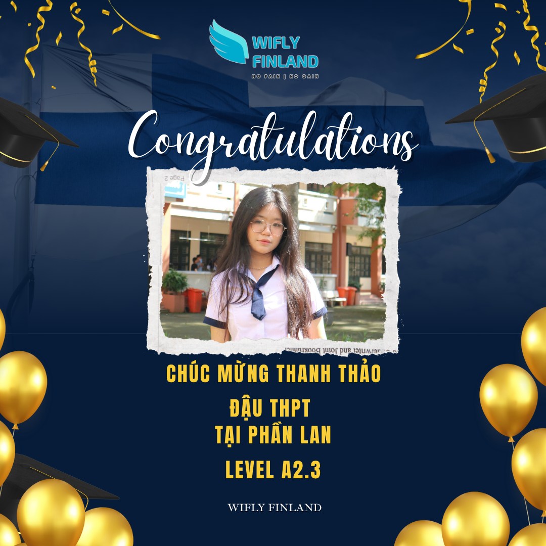 du học Phần Lan bậc THPT: Chúc mừng Thanh Thảo