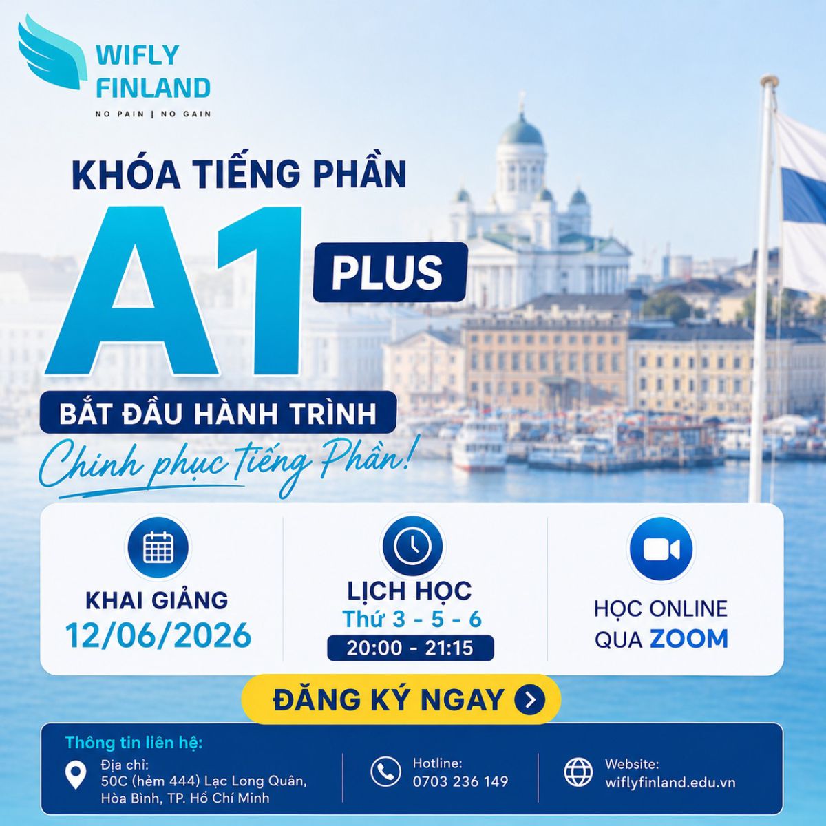 khóa học tiếng Phần Lan ONLINE tại TP.HCM A1 PLUS Khai Giảng 12-06-2026
