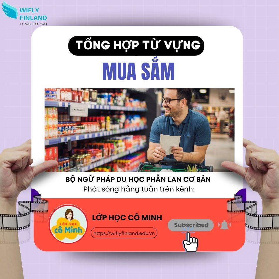 tổng hợp ngữ pháp du học nghề Phần Lan mua sắm