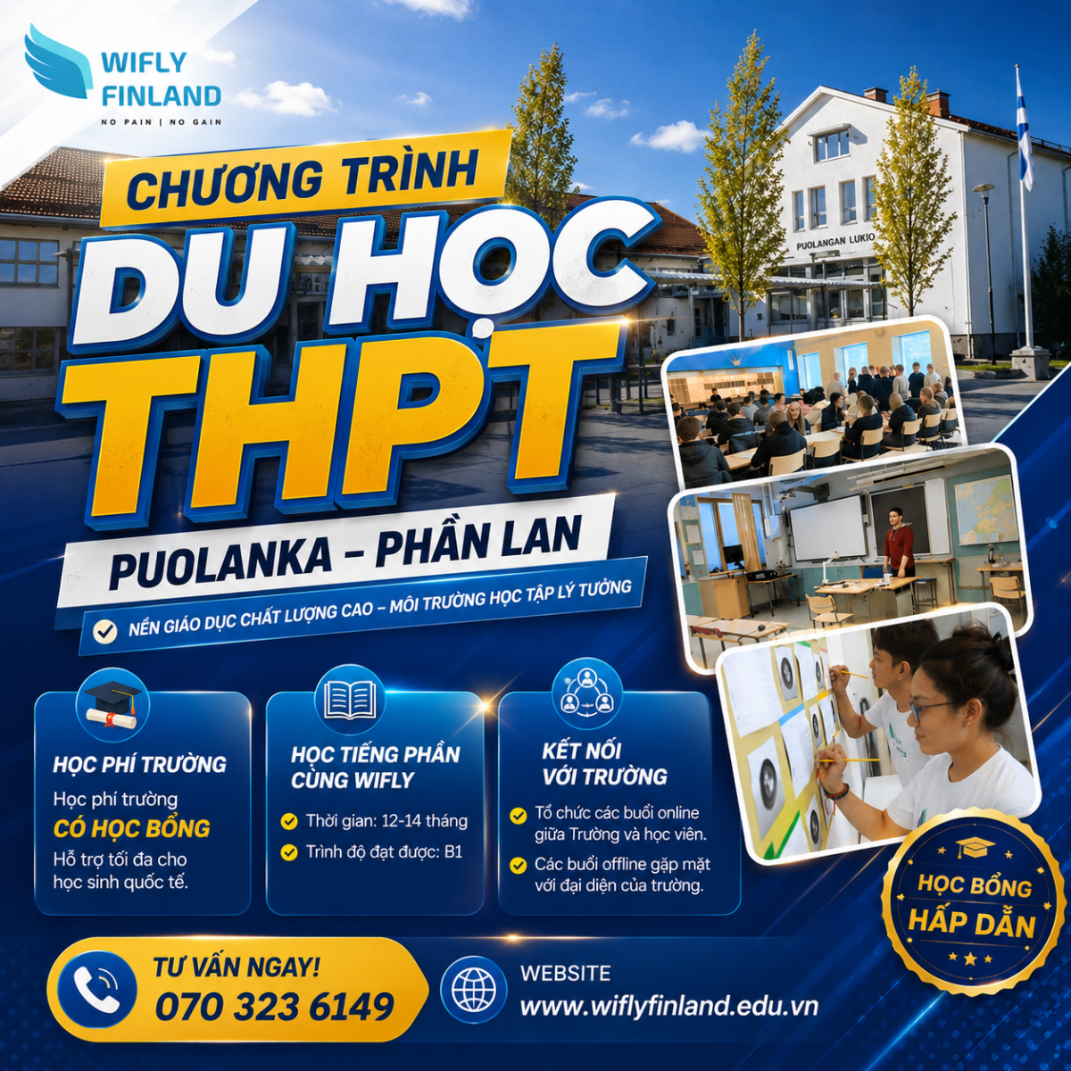 học tiếng phần lan giáo viên bản xứ du học THPT PUOLANKA 1