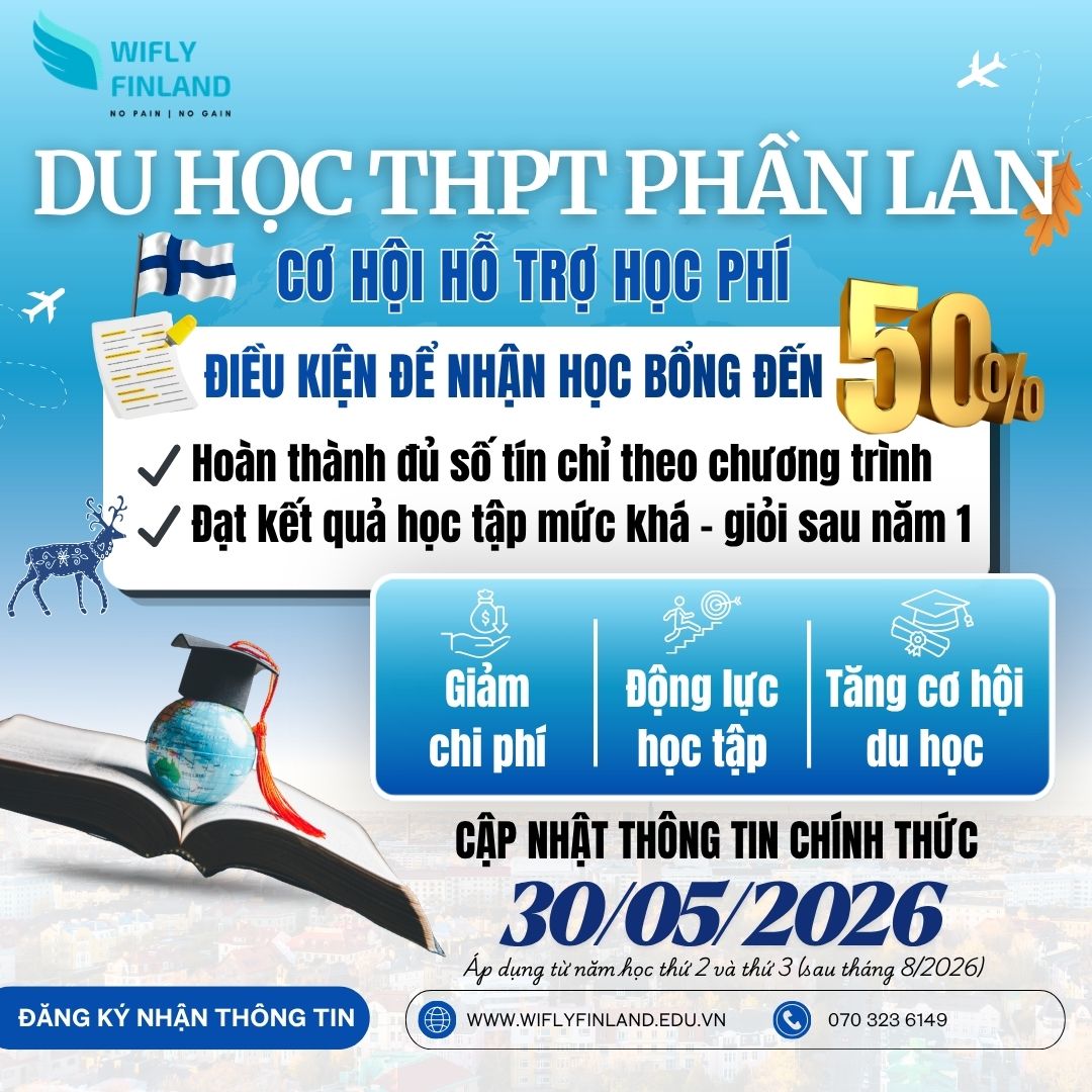 học bổng du học THPT miễn phí 50%