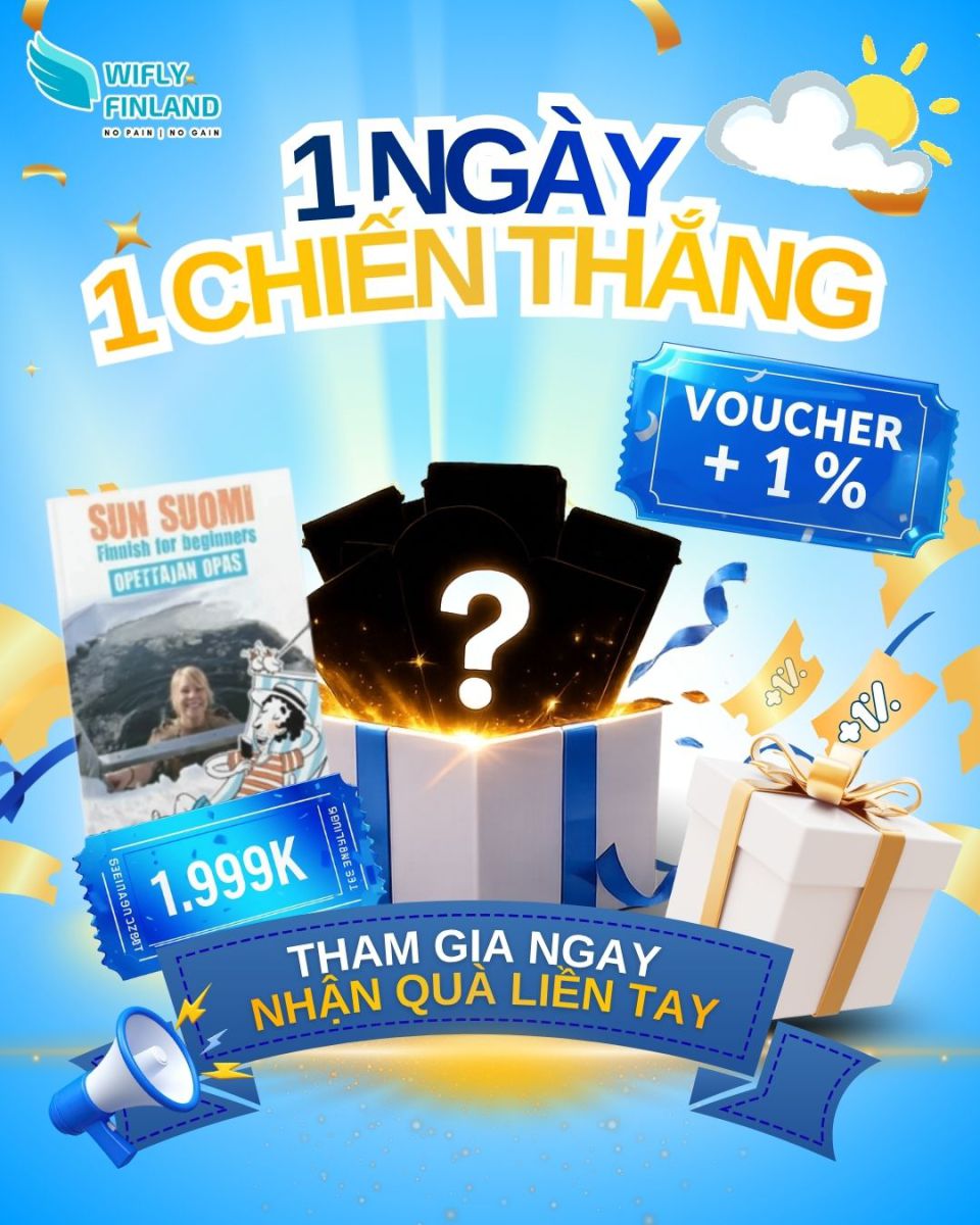 học tiếng Phần Lan online - Nhận quà liền tay
