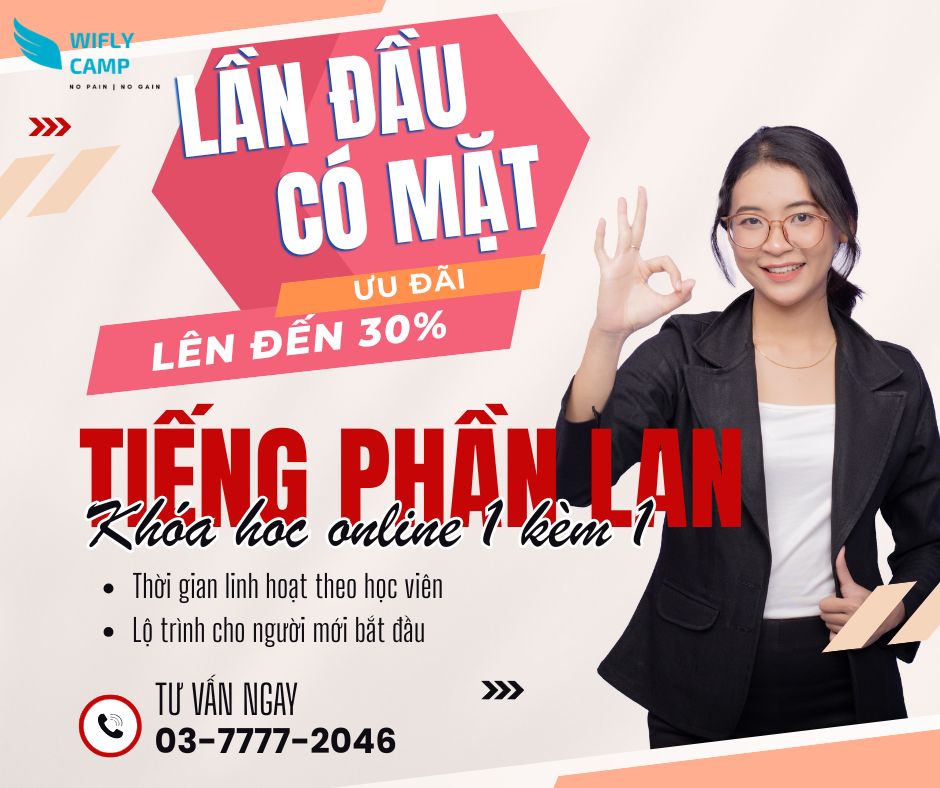 Khóa học Tiếng Phần Lan dành cho người mới bắt đầu 1 kèm 1