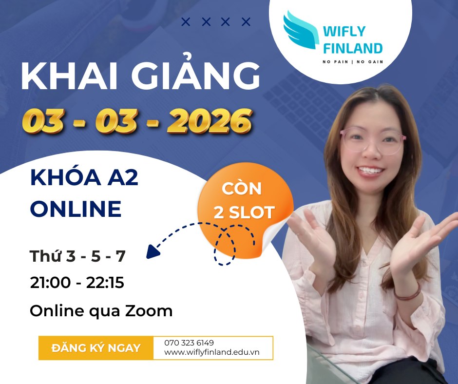 khoa học tiếng Phần Lan Online A2 03.2026