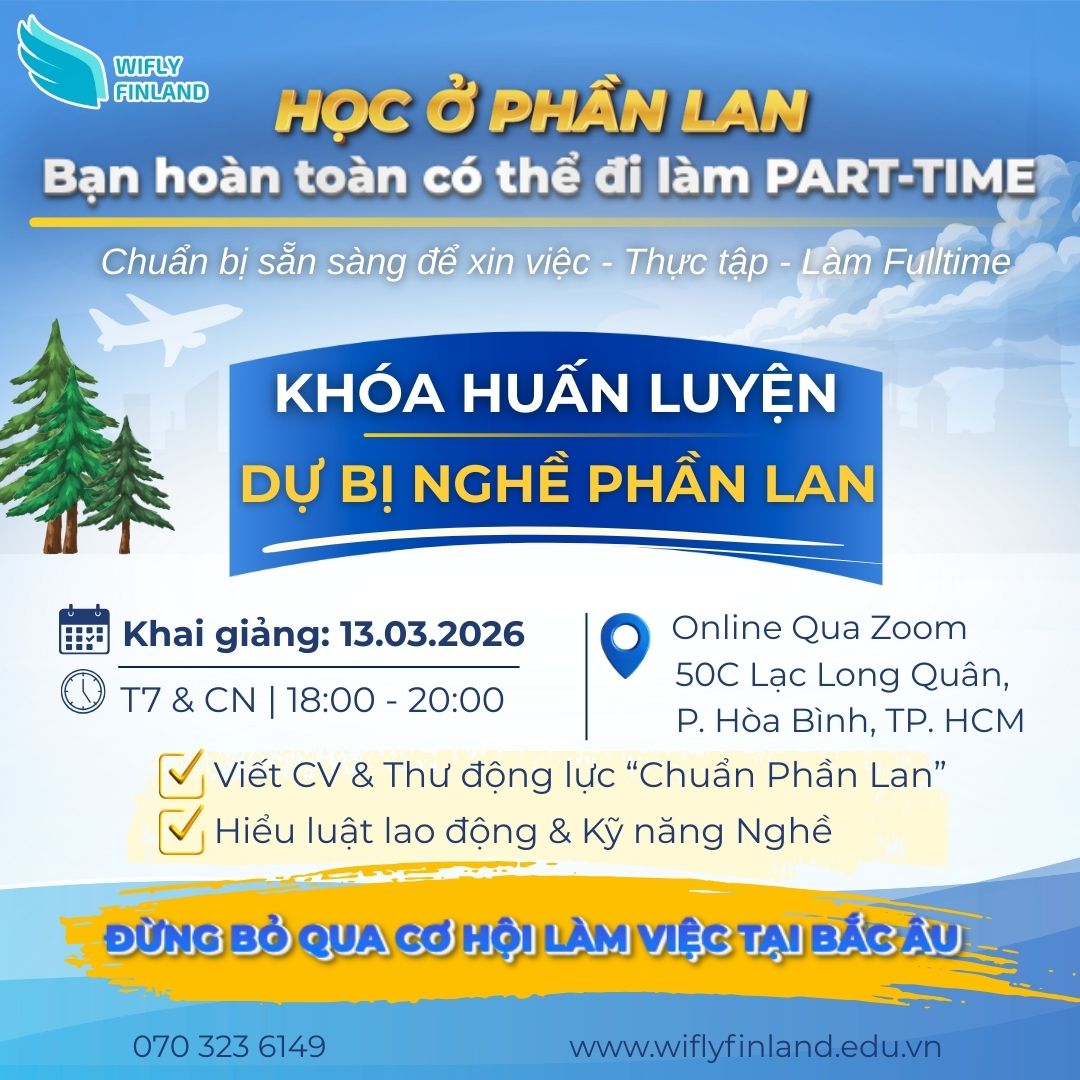 Làm Việc Tại Phần Lan Khóa huấn luyện du học 2026