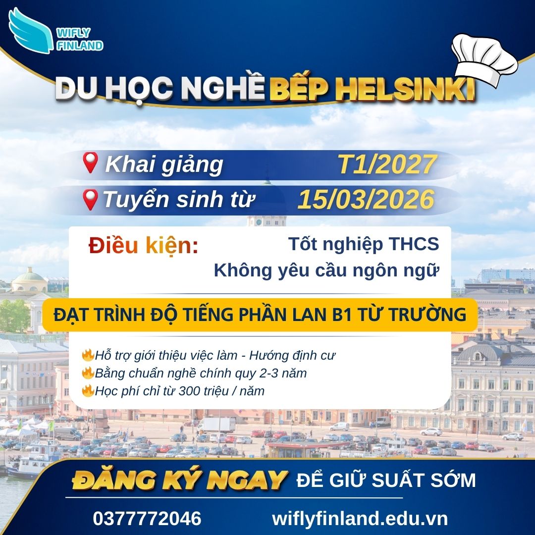 du học Phần Lan nghề Bếp 2026 2027