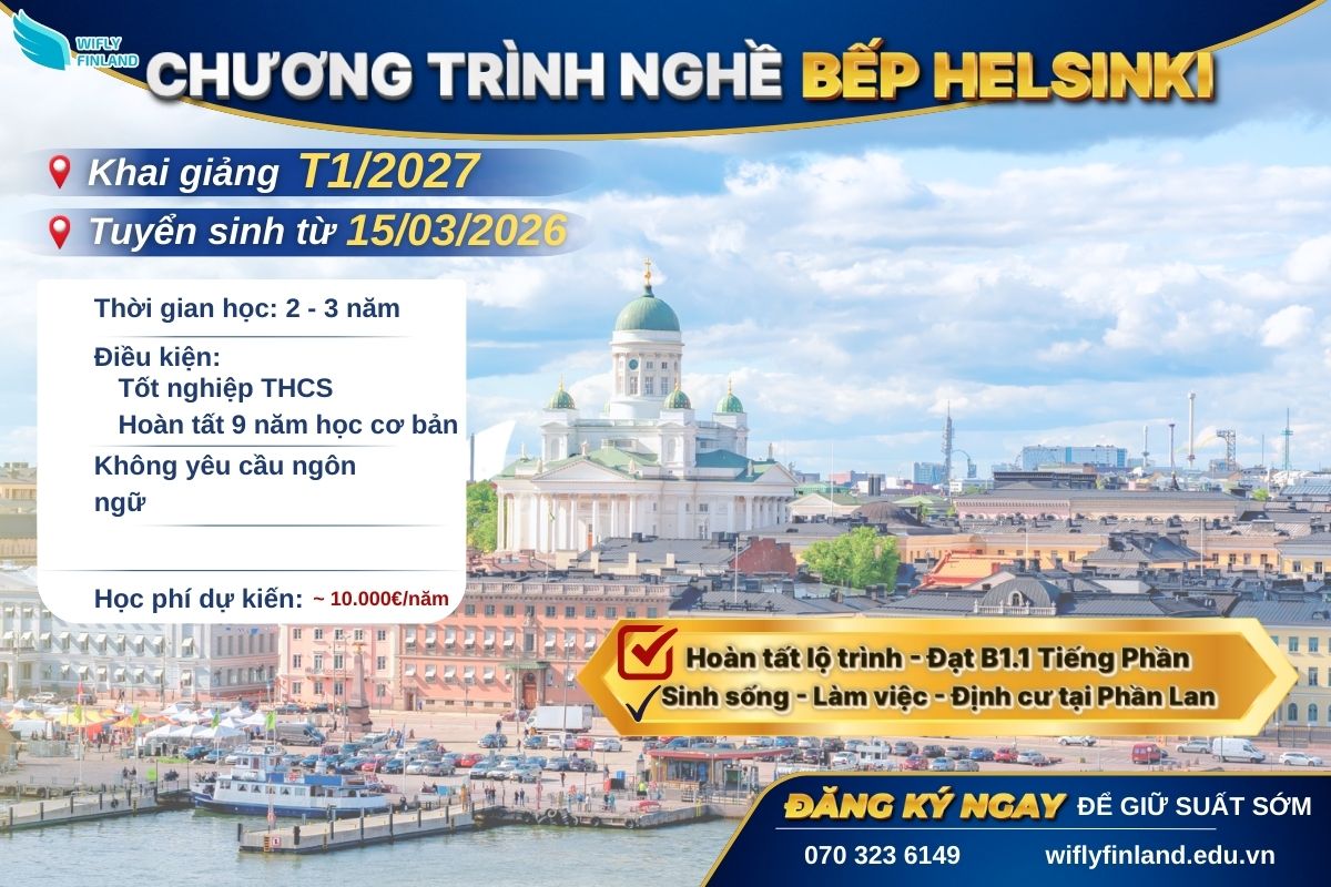 du học Phần Lan nghề Bếp 2026 2027